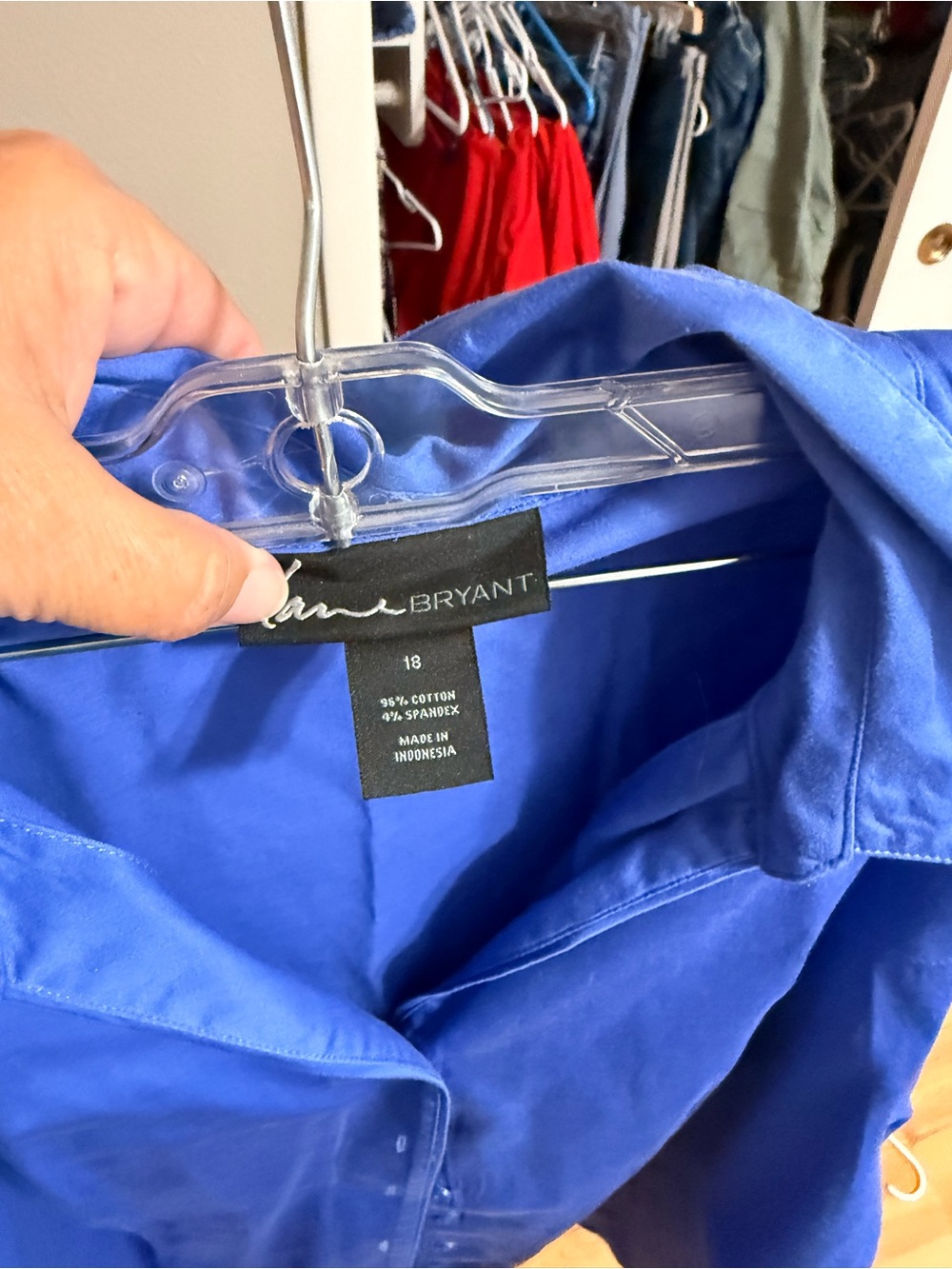 Dana Bryant Royal Blue Button-Up Shirt